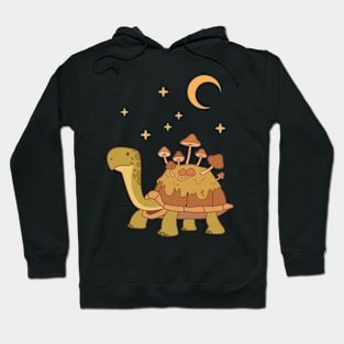 Tortoise with mushrooms on its back Hoodie